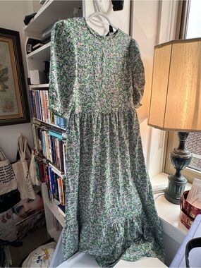 New Look Green Floral Maxi Dress